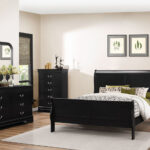 Louis Philippe Bedroom Set (Black)